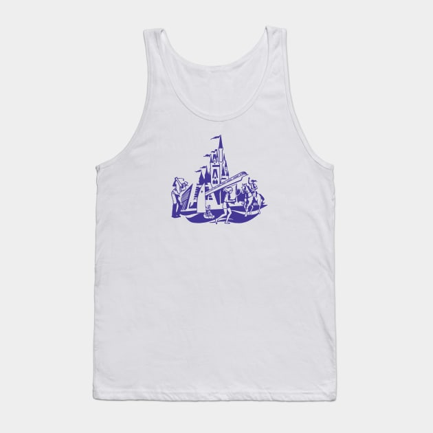 Wonderful World of Vacations Blue Tank Top by MikeSolava